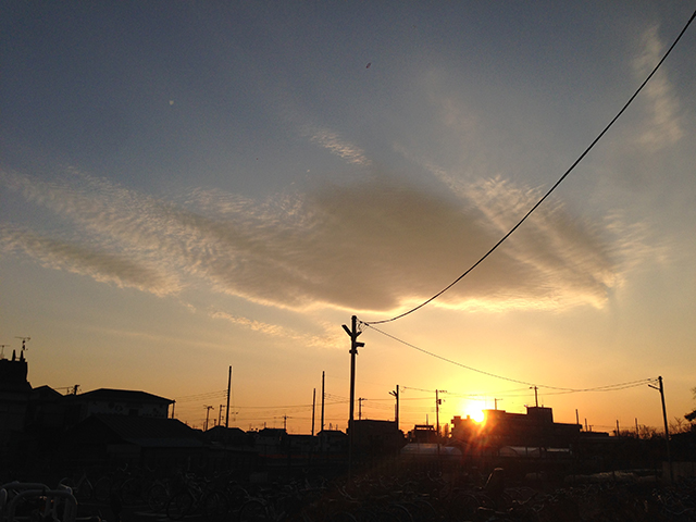 夕日の時だけお気に入りの場所。
